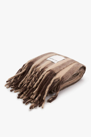 Arctic Fox & Co. - North America - The Wool Stripe Throw - Burnt Umber Stripe