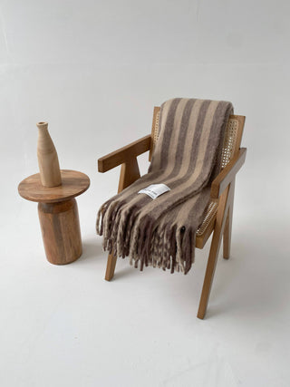 Arctic Fox & Co. - North America - The Wool Stripe Throw - Burnt Umber Stripe