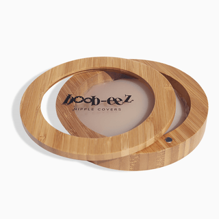 Boob-eez - Nipple Covers + Bamboo Compact: Dark Tint / 8cm