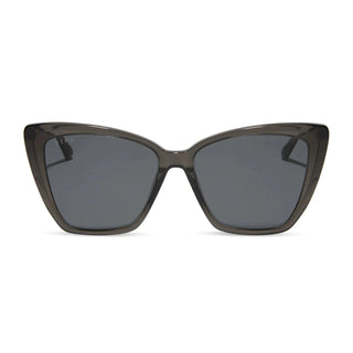 DIFF Eyewear Becky II  Black Smoke Crystal Grey Sunglasses