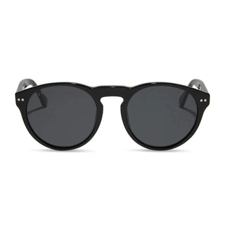 DIFF Eyewear Cody XL Polarized Round Sunglasses - Black + Grey