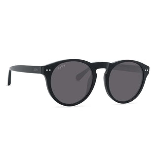 DIFF Eyewear Cody XL Polarized Round Sunglasses - Black + Grey