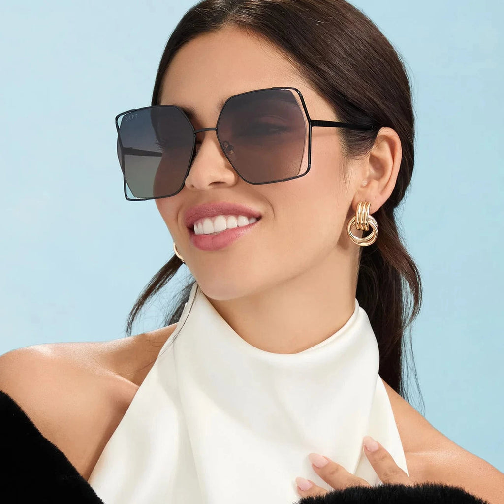 DIFF Eyewear Donna IV Polarized Sunglasses - Black + Twilight