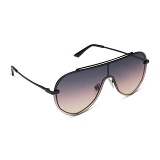 Brushed black Imani sunglasses by DIFF Eyewear