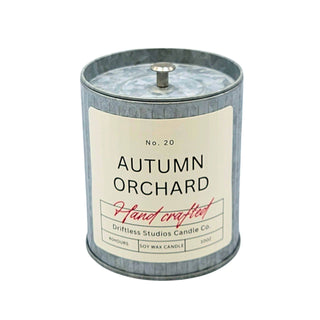 Driftless Studios - Autumn Orchard Tin Fall Farmhouse Candle - Halloween Candles