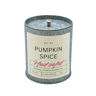 Driftless Studios - Pumpkin Spice Tin Fall Farmhouse Candle - Halloween Candles
