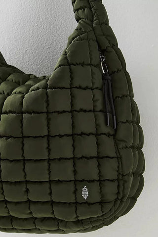 Free People Movement quilted carryall bag in seagrass green