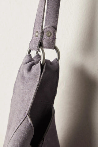 roma suede tote lilac dusk