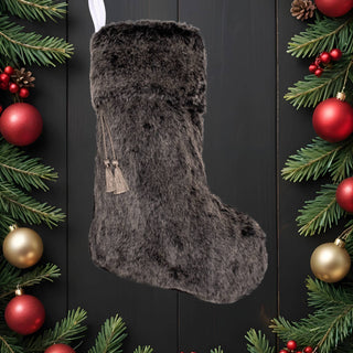 Fringe Fur Christmas Stockings