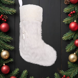 Fringe Fur Christmas Stockings