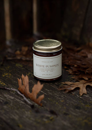 candle white pumpkin luxe label