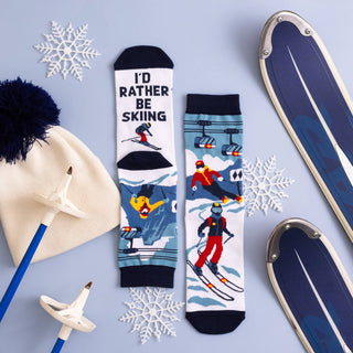 Lavley - I'd Rather Be Skiing Socks (CO Edition)