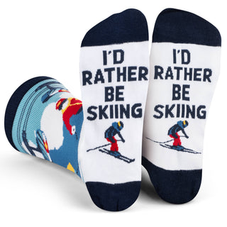 Lavley - I'd Rather Be Skiing Socks (CO Edition)