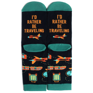Lavley - I'd Rather Be Traveling Socks