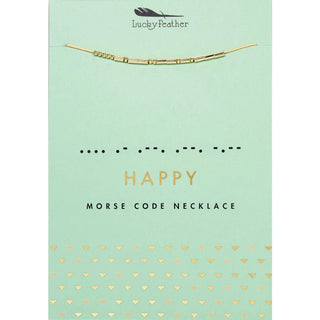 Morse Code Necklace - Happy Necklace