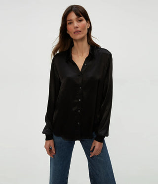 Meredith Satin Button Down Shirt