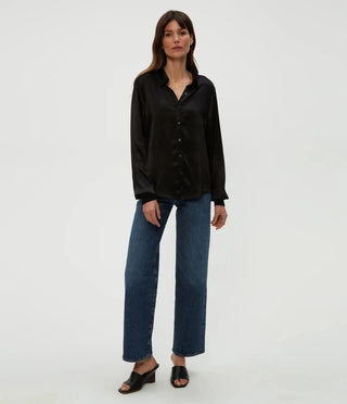 stars shirts tops meredith satin button down