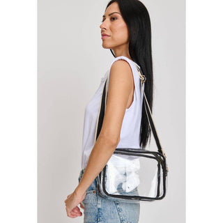 clear black moda luxe christina crossbody clear black