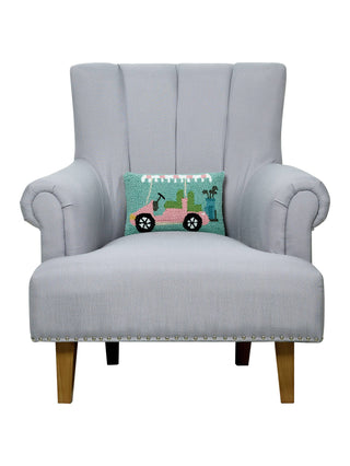 handicraft pink golf cart hook pillow