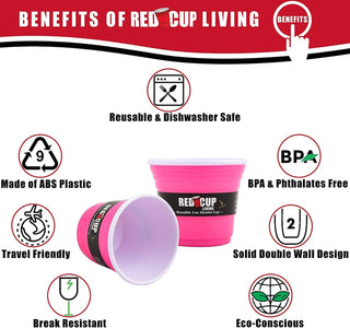 Red Cup Living - Red Cup Living Reusable Shooter Cup, 2 oz, Pink, BPA Free