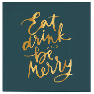 Santa Barbara Design Studio by Creative Brands - Ceramic Napkin Tray + Napkins - Eat Drink and be Merry