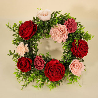 Sola Wood Flowers - 12" Wreath - Rose Glow