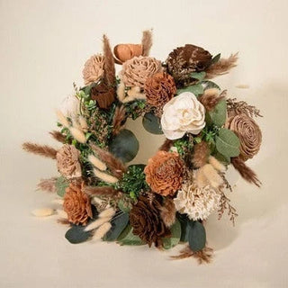 Sola Wood Flowers - Fall Decor Finished Wreath 12"