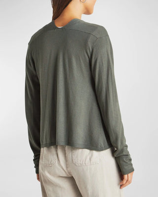 splendid sami open tie cardigan olive