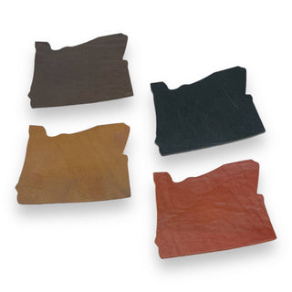 Oregon-shaped leather coasters,
