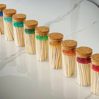 4" Matches in Large Chic Cork Top Jar