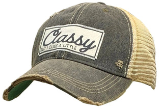 Vintage Life - Classy But I Cuss A Little Distressed Trucker Cap