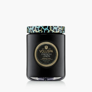 voluspa french linen large jar candle