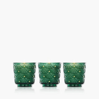 Voluspa Noble Fir Garland Mini Pedestal Trio Gift Set