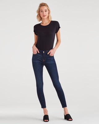 7 For All Mankind Slim Illusion High Waist Ankle Skinny in Tried and True - Taryn x Philip Boutique
