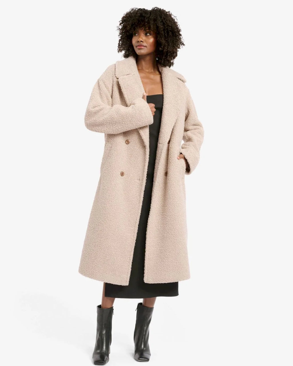 【INCHANT ME】[unisex]  Boucle Double Overfit Long Coat ca50f5eef6cdbb985d3af186a076c3