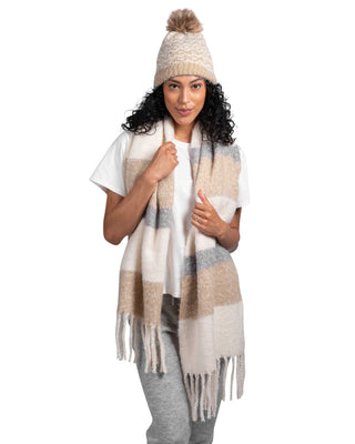 Latte Love Stripe Scarf - Taryn x Philip Boutique