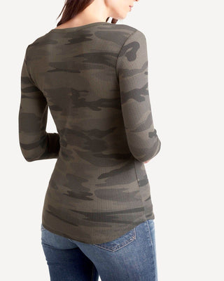 Splendid Forever Camo Henley - Taryn x Philip Boutique
