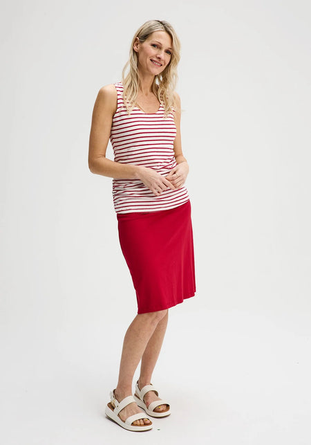Message Factory Immortelle Red skirt - Taryn x Philip Boutique