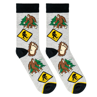 Crazy Socks - Big Foot - Mens Crew Folded