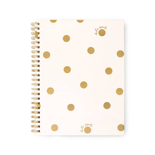 Kate Spade New York by Lifeguard Press - Small Spiral Notebook, Gold Dot with Script