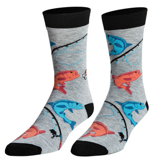 Crazy Socks - Fly Fishing - Mens  Crew Folded