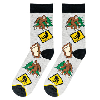 Crazy Socks - Big Foot - Mens Crew Folded