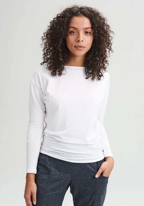 Message Factory Charline White Long-Sleeved Top - Taryn x Philip Boutique
