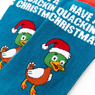 Unisex Have A Quacking Christmas Socks: 6 - 11 - Taryn x Philip Boutique