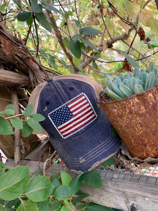 Vintage Life - American Flag USA Distressed Trucker Hat Baseball Cap