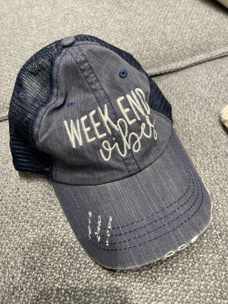 Weekend Vibes Distressed Cap