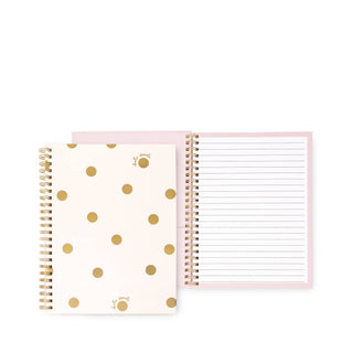 Kate Spade New York by Lifeguard Press - Small Spiral Notebook, Gold Dot with Script