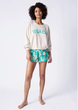 PJ Salvage BEACH Long Sleeve Sweatshirt