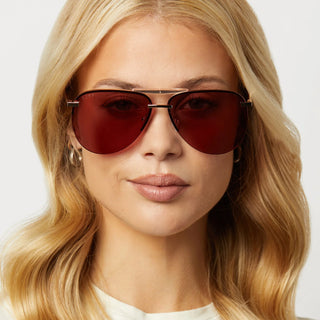 DIFF Eyewear Tahoe Gold Mauve Sunglasses