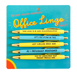 FUN CLUB - The (Very Passive Aggressive) Office Lingo Pen Set (funny)